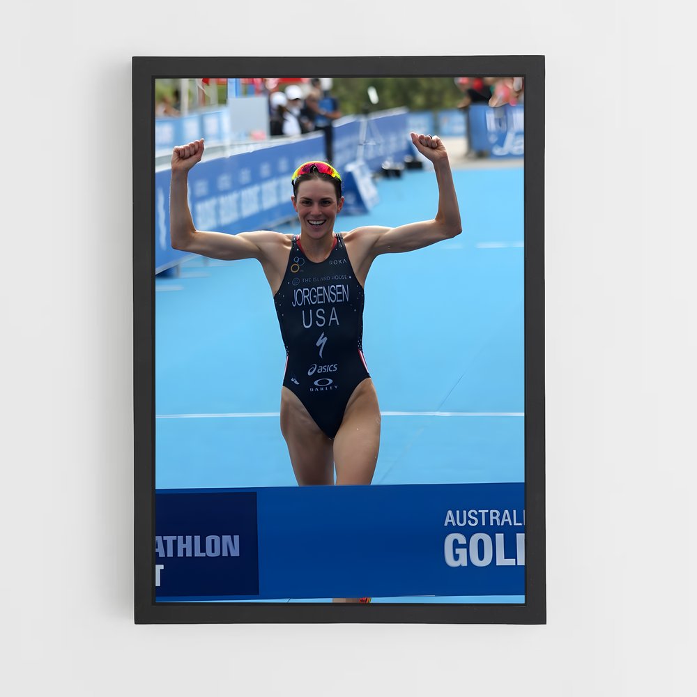 Poster Gwen jorgensen australiens – affiche Athlétisme (vue 2)
